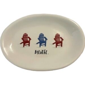 Rae Dunn | EUC Oval “Breathe” Small Plate Set of 4